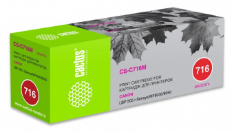 Картридж лазерный Cactus CS-C716M 716 M пурпурный (1500стр.) для Canon i-Sensys MF8030/MF8030cn/MF8050/LBP 5050 от магазина РЭССИ