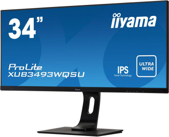 Монитор Iiyama 34" ProLite XUB3493WQSU-B1 черный IPS LED 4ms 21:9 HDMI M/M матовая HAS Piv 1000:1 400cd 178гр/178гр 3440x1440 DP UW USB 9.5кг от магазина РЭССИ