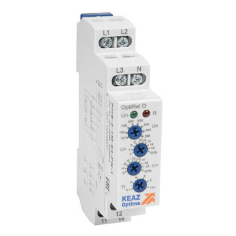 Реле контроля фаз OptiRel D PHS-3-1M-05-PN-1 повышенного/пониженного ассиметрии трехфазный+N 1СО от магазина РЭССИ