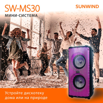 Минисистема SunWind SW-MS30 черный 60Вт FM USB BT SD/MMC от магазина РЭССИ