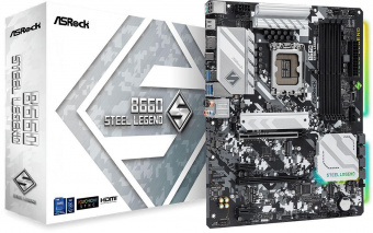 Материнская плата Asrock B660 STEEL LEGEND Soc-1700 Intel B660 4xDDR4 ATX AC`97 8ch(7.1) 2.5Gg RAID+HDMI+DP от магазина РЭССИ