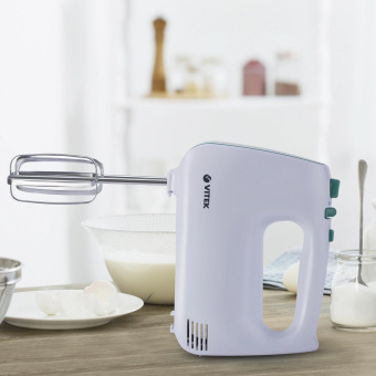 Миксер ручной Vitek VT-1490 600Вт белый/зеленый от магазина РЭССИ