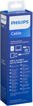 Кабель Philips DLC9060 USB Type-C (m)-USB Type-C (m) 1.2м черный коробка (упак.:1шт) от магазина РЭССИ