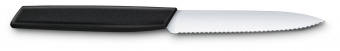 Нож кухонный Victorinox Swiss Modern (6.9003.10W) стальной универсальный лезв.100мм серрейт. заточка черный от магазина РЭССИ