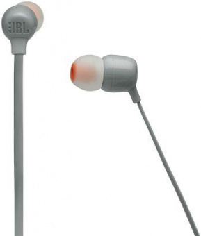 Гарнитура вкладыши JBL Tune 125 серый беспроводные bluetooth в ушной раковине (JBLT125BT) от магазина РЭССИ