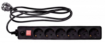 Сетевой фильтр Buro 600SH-16-1.8-B 1.8м (6 розеток) черный (коробка) от магазина РЭССИ
