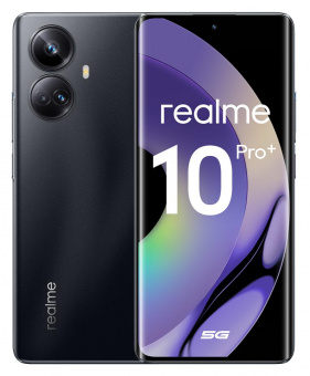 Смартфон Realme RMX3686 10 Pro+ 5G 256Gb 12Gb черный моноблок 3G 4G 2Sim 6.7" 2400x1080 Android 13 108Mpix 802.11 a/b/g/n/ac/ax NFC GPS GSM900/1800 GSM1900 TouchSc Protect от магазина РЭССИ