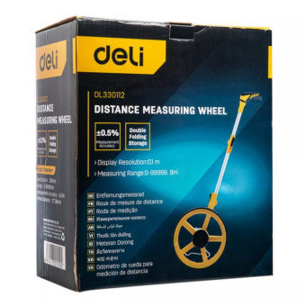 Измерительное колесо с механическим счетчиком DELI DL330112 300 мм точность +/- 0.5 значение деления 0.1 мм складная конструкция 104527 от магазина РЭССИ