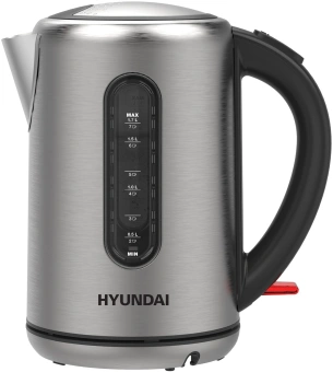 Чайник электрический Hyundai HYK-S9909 1.7л. 2200Вт серебристый матовый/черный корпус: металл от магазина РЭССИ