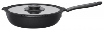 Сотейник Fiskars Functional Form 1026575 d=26см (с крышкой) черный от магазина РЭССИ