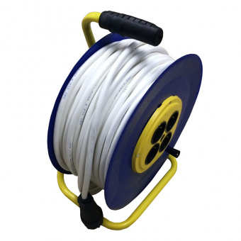 Удлинитель на металл. катушке 4-местный SUNTEK ПВС-ВП 3х2,5 черный 50 м   от магазина РЭССИ