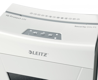 Шредер Leitz IQ Protect Premium 6M белый (секр.P-5) фрагменты 6лист. 18лтр. скрепки скобы от магазина РЭССИ