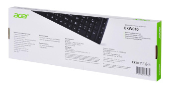 Клавиатура Acer OKW010 черный USB slim Multimedia от магазина РЭССИ
