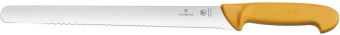 Нож кухонный Victorinox Swibo (5.8443.25) стальной лезв.250мм серрейт. заточка оранжевый от магазина РЭССИ