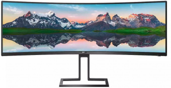 Монитор Philips 49" 498P9 черный VA LED 32:9 HDMI M/M матовая HAS Piv 450cd 178гр/178гр 5120x1440 70Hz DP DQ USB 15.2кг от магазина РЭССИ