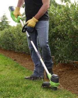 Триммер электрический Greenworks G40LT аккум. разбор.штан. реж.эл.:леска от магазина РЭССИ