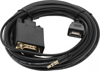 Кабель-переходник аудио-видео Premier 5-983AU HDMI (m)/VGA (m) 3м. позолоч.конт. черный (5-983AU 3.0) от магазина РЭССИ