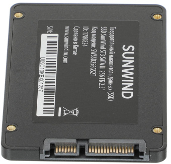 Накопитель SSD SunWind SATA III 256Gb SWSSD256GS2T ST3 2.5" от магазина РЭССИ