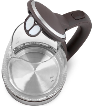 Чайник электрический Vitek VT-7015 1.7л. 2200Вт прозрачный/коричневый корпус: стекло/пластик от магазина РЭССИ