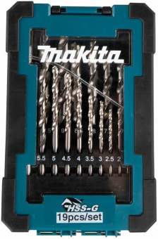 Набор сверл Makita D-67549 по металлу (19пред.) для дрелей от магазина РЭССИ