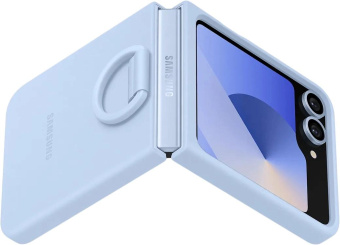 Чехол (клип-кейс) Samsung для Samsung Galaxy Z Flip6 Silicone Case Silicone Case Flip 6 (F741) голубой (EF-PF741TLEGRU) от магазина РЭССИ