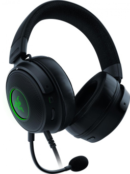 Наушники с микрофоном Razer Kraken V3 HyperSense черный 2м мониторные оголовье (RZ04-03770100-R3M1) от магазина РЭССИ