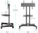 Стойка для телевизора Onkron TS1350 черный 32"-70" макс.45кг напольный мобильный от магазина РЭССИ