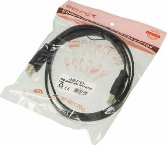 Кабель аудио-видео High Speed ver.1.4 Flat HDMI (m)/HDMI (m) 1м. Позолоченные контакты черный от магазина РЭССИ