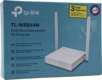 Роутер беспроводной TP-Link TL-WR844N N300 10/100BASE-TX белый от магазина РЭССИ