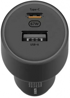 Автомобильное зар./устр. Xiaomi BHR6814GL 67W 6.1A (PD) USB-C/USB-A универсальное черный от магазина РЭССИ