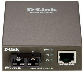 Медиаконвертер D-Link DMC-F02SC 10BASE-T/100BASE-TX Fast Eth SC MultiMode 2km от магазина РЭССИ