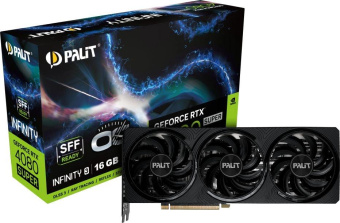 Видеокарта Palit PCI-E 4.0 RTX4080 SUPER SUPER Infinity 3 OC NVIDIA GeForce RTX 4080 Super 16Gb 256bit GDDR6X 2295/23000 HDMIx1 DPx3 HDCP Ret от магазина РЭССИ