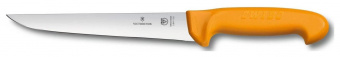 Нож кухонный Victorinox Swibo (5.8411.18) стальной разделочный для мяса лезв.180мм прямая заточка оранжевый от магазина РЭССИ
