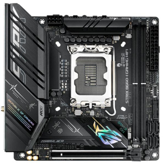Материнская плата Asus ROG STRIX B660-I GAMING WIFI Soc-1700 Intel B660 2xDDR5 mini-ITX AC`97 8ch(7.1) 2.5Gg RAID+HDMI+DP от магазина РЭССИ
