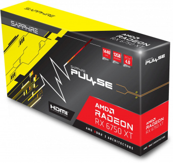 Видеокарта Sapphire PCI-E 4.0 11318-03-20G PULSE RX 6750 XT GAMING OC AMD Radeon RX 6750XT 12288Mb 192 GDDR6 2512/18000 HDMIx1 DPx3 HDCP Ret от магазина РЭССИ