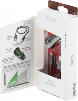 Комплект зар./устр. Hama H-183231 3A (QC) USB универсальное черный (00183231) от магазина РЭССИ