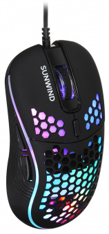 Мышь SunWind SW-M800G черный оптическая (3200dpi) USB для ноутбука (6but) от магазина РЭССИ