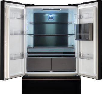 Холодильник Hyundai CM55043F 3-хкамерн. черный стекло инвертер от магазина РЭССИ