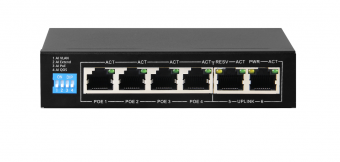 Polyvision PND-04P-2M 6-портовый интеллектуальный PoEкоммутатор, 4 PoE порта (PoE IEEE 802.3af/at) от магазина РЭССИ