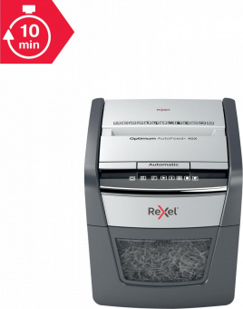 Шредер Rexel Optimum AutoFeed 45X черный с автоподачей (секр.P-4) фрагменты 45лист. 20лтр. скрепки скобы пл.карты от магазина РЭССИ