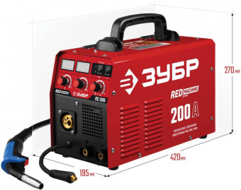 Сварочный полуавтомат Зубр ПС-200 инвертор MIG-MAG/ММА DC 6.4кВт от магазина РЭССИ