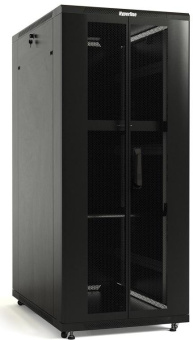 Шкаф серверный Hyperline TTBR-4281-DD-RAL9004 напольный 42U 800x1000мм пер.дв.перфор.2ств. задн.дв.перфор.2-хст. 2 бок.пан. 800кг черный 910мм 133кг 2055мм 20 сталь от магазина РЭССИ