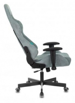 Кресло игровое Zombie VIKING KNIGHT Fabric серо-голубой Light-28 с подголов. крестов. металл от магазина РЭССИ