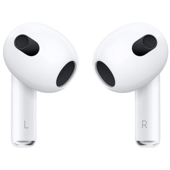 Гарнитура вкладыши Apple AirPods 3 A2565,A2564,A2566 белый беспроводные bluetooth в ушной раковине (MME73AM/A) от магазина РЭССИ