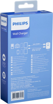 Сетевое зар./устр. Philips DLP4317 20W 0.8A (PD) USB/USB Type-C универсальное черный (DLP4317CB/70) от магазина РЭССИ