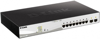 Коммутатор D-Link DGS-1210-10MP/FL 8G 2SFP 8PoE+ 130W управляемый от магазина РЭССИ