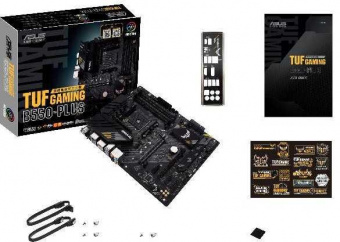 Материнская плата Asus TUF GAMING B550-PLUS Soc-AM4 AMD B550 4xDDR4 ATX AC`97 8ch(7.1) 2.5Gg RAID+HDMI+DP от магазина РЭССИ