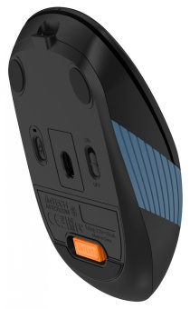 Мышь A4Tech Fstyler FB10C черный/синий оптическая (2400dpi) беспроводная BT/Radio USB (4but) от магазина РЭССИ