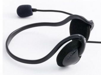 Наушники с микрофоном Hama NHS-P100 черный 2м накладные шейный обод (00139920) от магазина РЭССИ