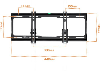 Кронштейн для телевизора Buro MT1 черный 22"-65" макс.35кг настенный наклон от магазина РЭССИ